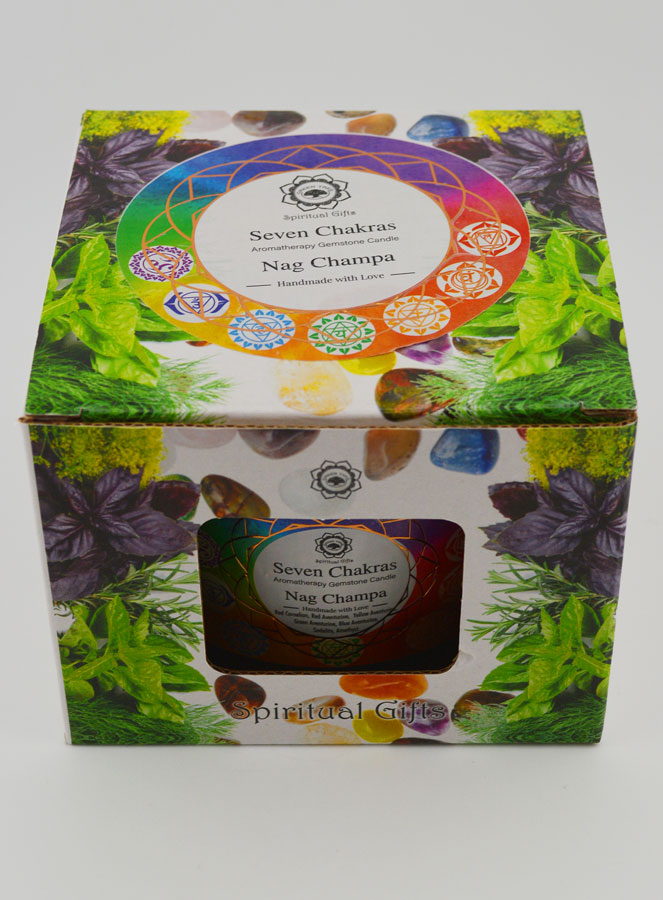 Bougie Parfumée 256g – Nag Champa & 7 Pierres (pic 4)