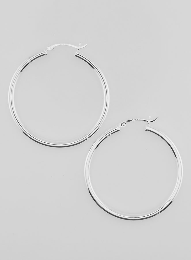 Créoles en Argent 925 - 40mm (pic 1)