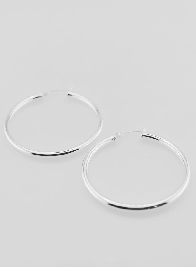 Créoles en Argent 925 - 40mm (pic 2)