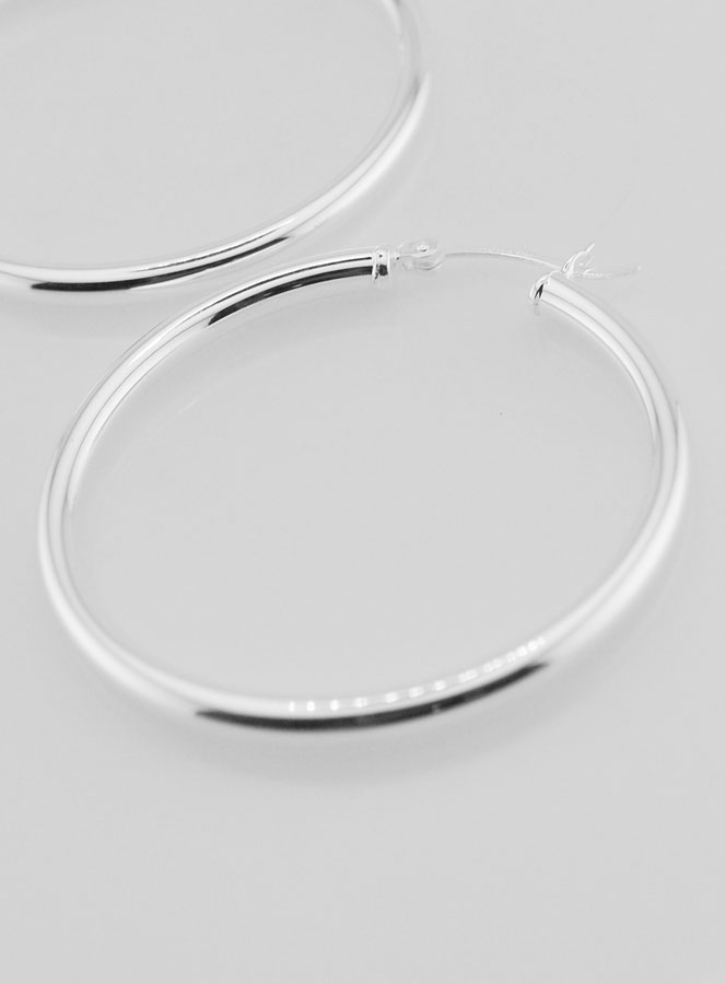 Créoles en Argent 925 - 40mm (pic 3)