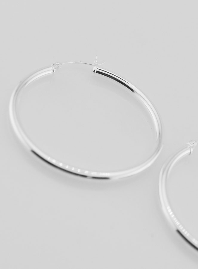 Créoles en Argent 925 - 40mm (pic 4)