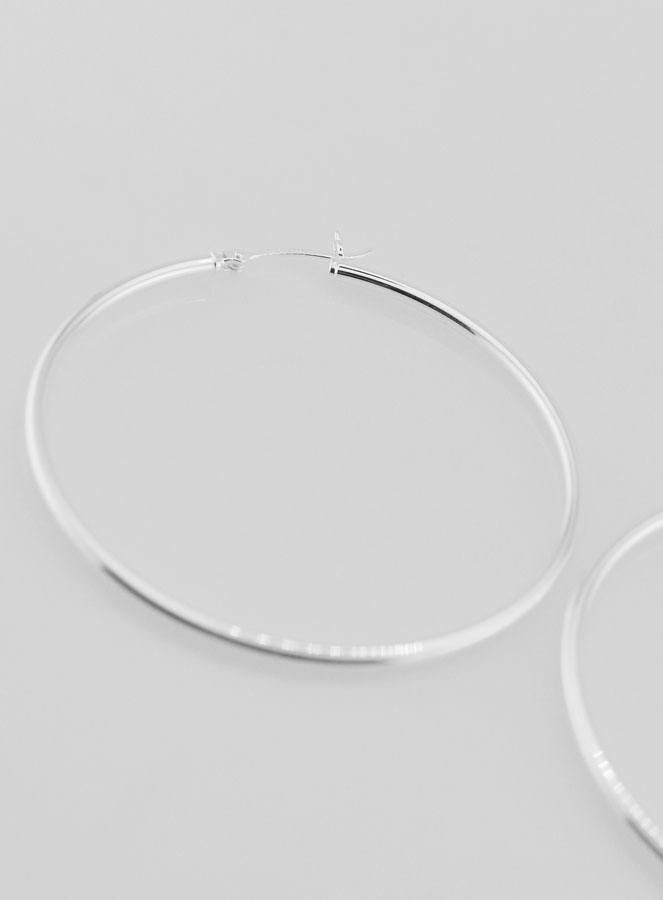 Créoles en Argent 925 - 50mm (pic 4)