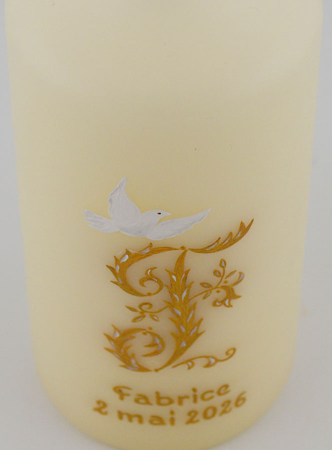Bougie Souvenir de Confirmation Esprit Saint - Or (pic 4)