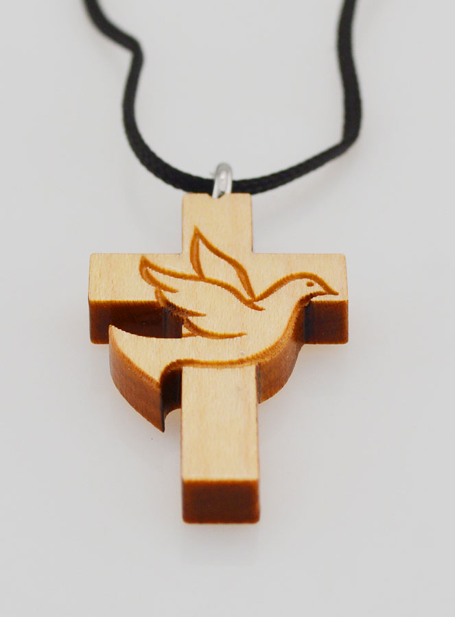 Croix Pendentif de Confirmation - Colombe de la Paix (pic 2)