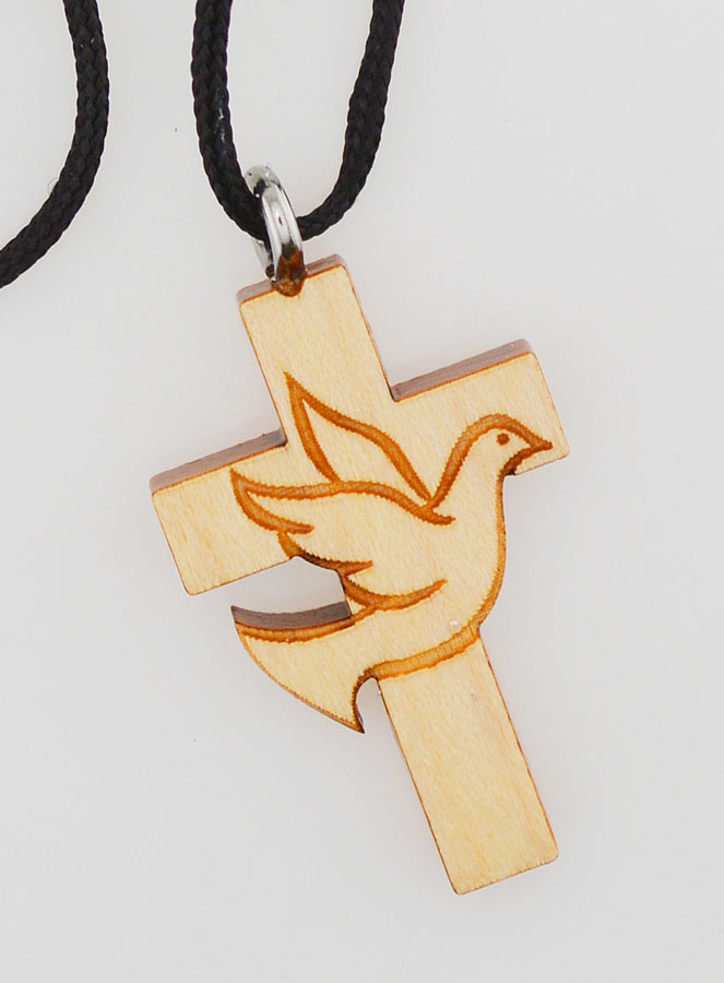 Croix Pendentif de Confirmation - Colombe de la Paix (pic 4)