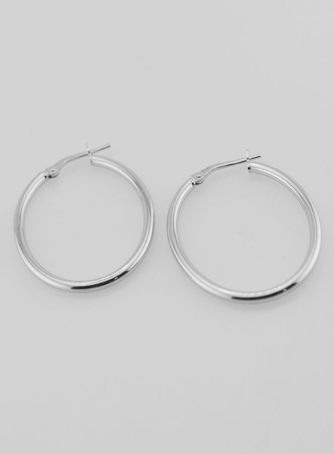 Créoles Ovales en Argent 925 Rhodié - 36mm (pic 2)