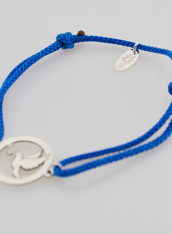 Bracelet Argent et Corde Bleue - Esprit Saint (pic 4)