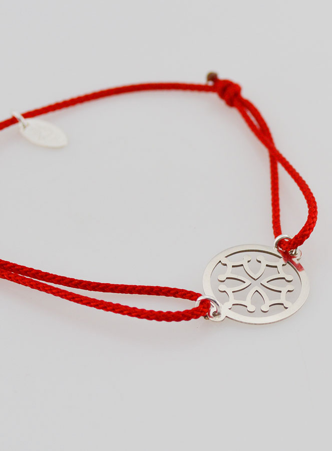 Bracelet Argent et Corde - Croix Occitane (pic 3)