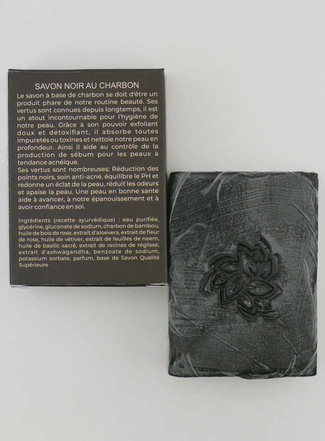 Savon Noir au Charbon - Tradition Ayurvédique (pic 2)