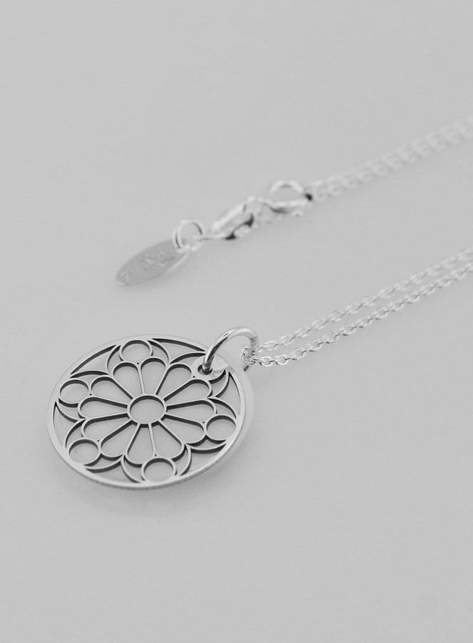 Collier Religieux Vitrail - Argent & Nacre (pic 1)