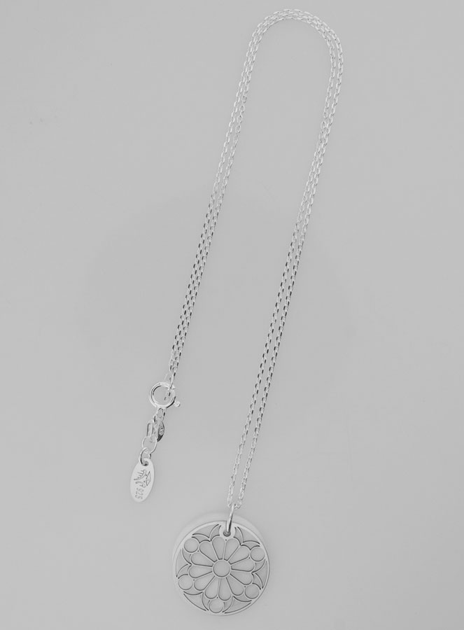 Collier Religieux Vitrail - Argent & Nacre (pic 3)