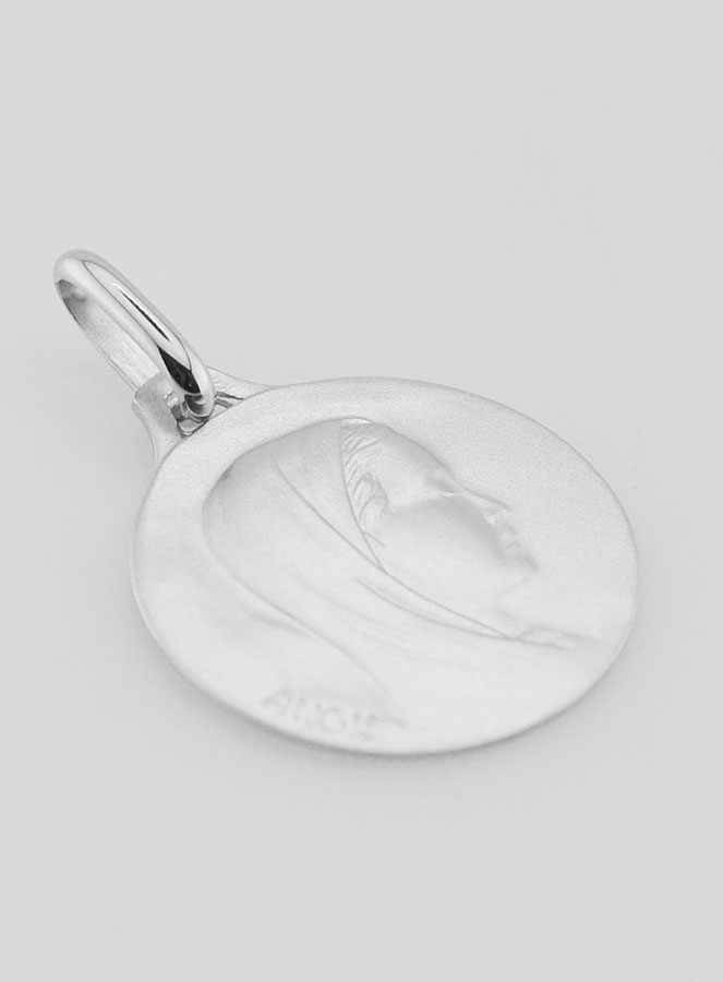 Médaille Vierge Marie de Profil en Argent Massif - 18mm (pic 3)