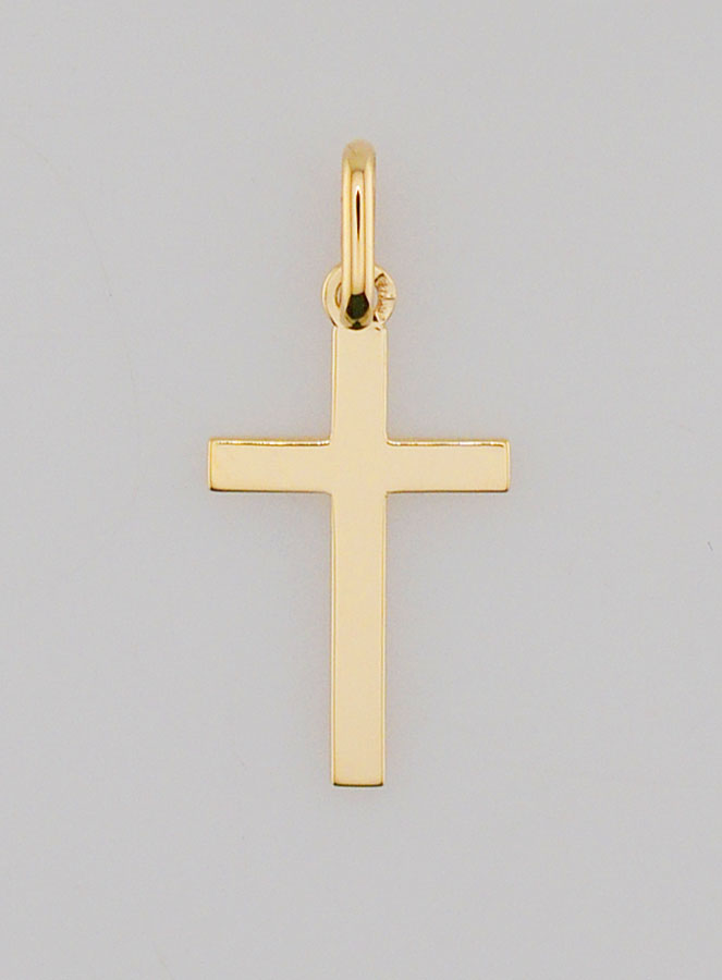 Pendentif Croix en Or 9 Carats - 16mm (pic 1)
