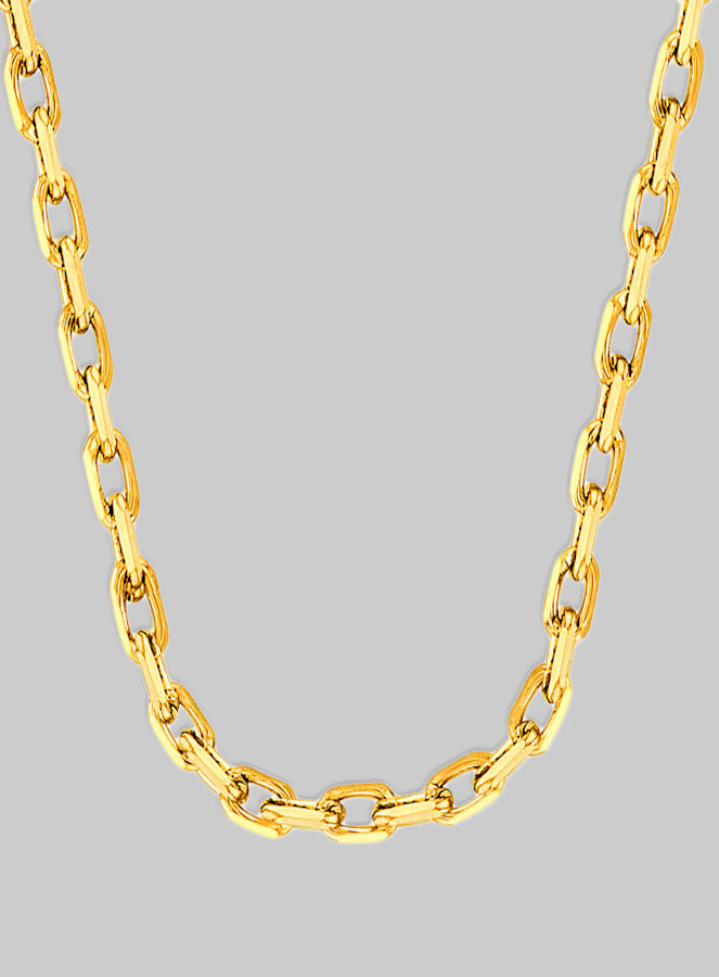Chaîne en Plaqué Or 50cm - Maille Forçat 1,4mm (pic 1)