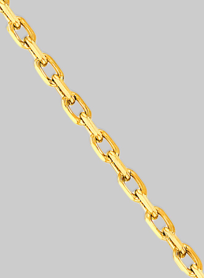 Chaîne en Plaqué Or 50cm - Maille Forçat 1,4mm (pic 2)