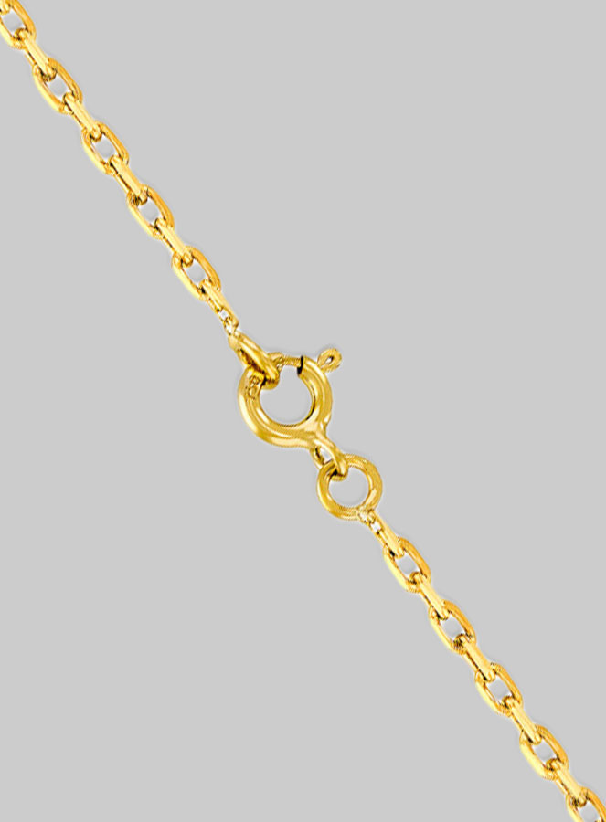 Chaîne en Plaqué Or 50cm - Maille Forçat 1,4mm (pic 3)