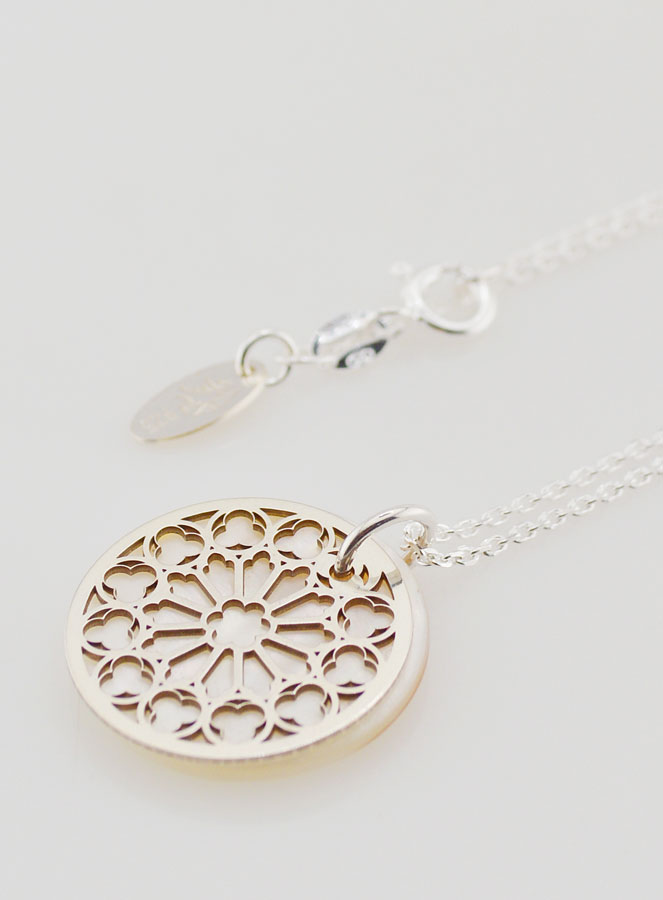 Collier Religieux Vitrail - Argent & Nacre (pic 1)