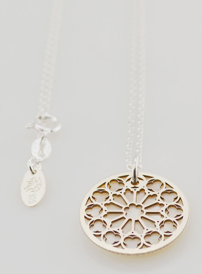 Collier Religieux Vitrail - Argent & Nacre (pic 2)