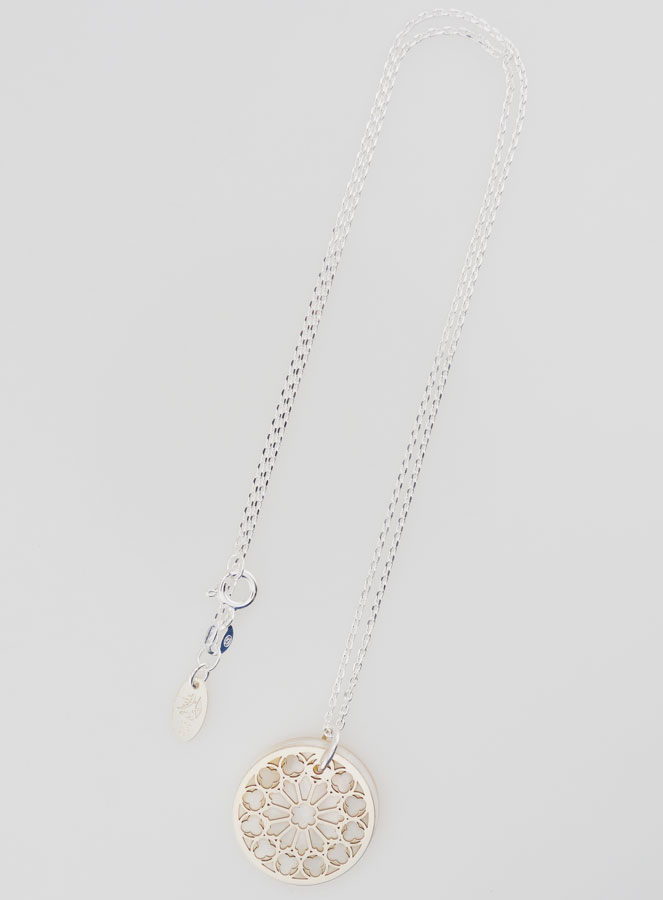 Collier Religieux Vitrail - Argent & Nacre (pic 3)