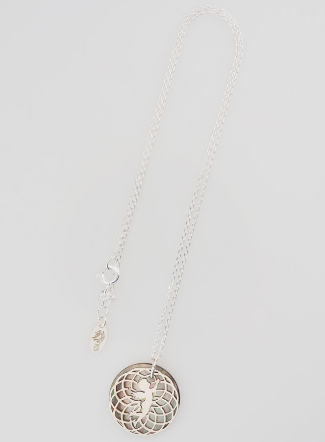 Collier Religieux Ange - Argent & Nacre Noire (pic 3)