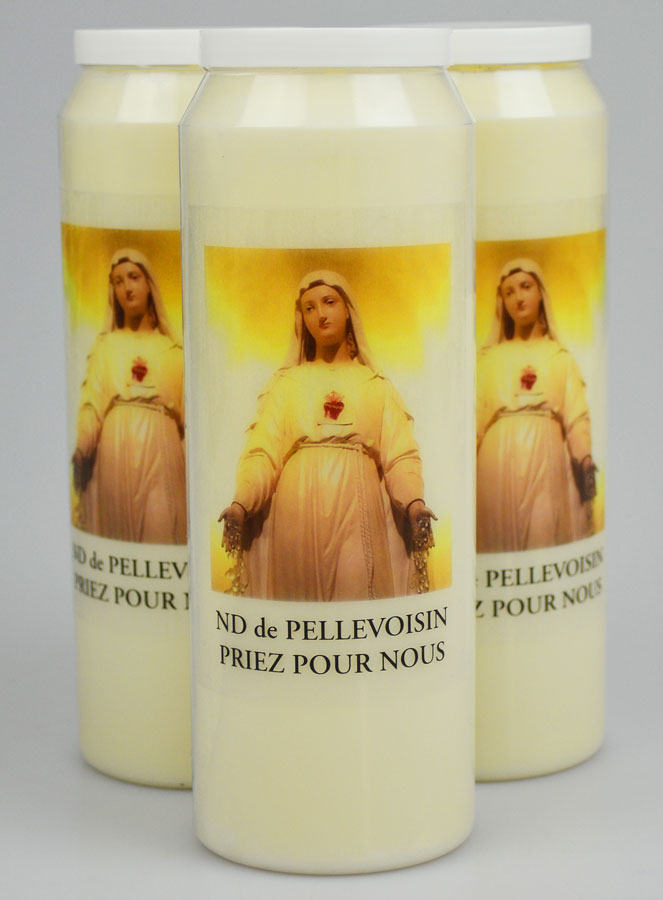 3 Bougies de Neuvaine Notre Dame de Pellevoisin (pic 1)