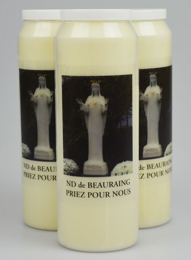 Lot de 3 Bougies de Neuvaine Notre Dame de Beauraing (pic 1)