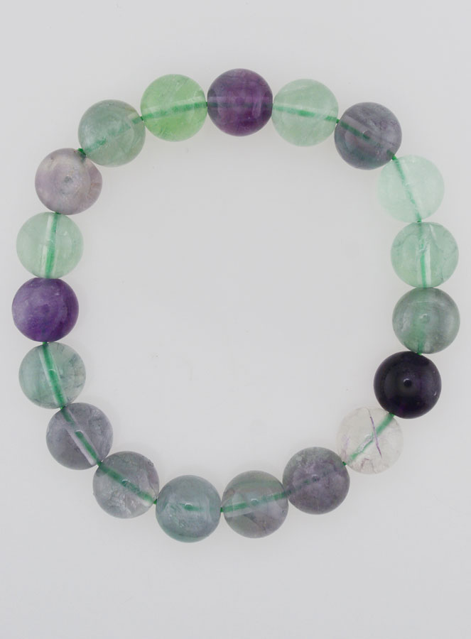 Bracelet en Pierre Naturelle de Fluorite AB - 10mm (pic 1)