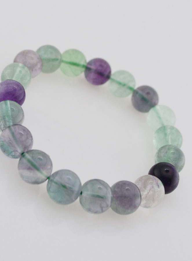 Bracelet en Pierre Naturelle de Fluorite AB - 10mm (pic 3)