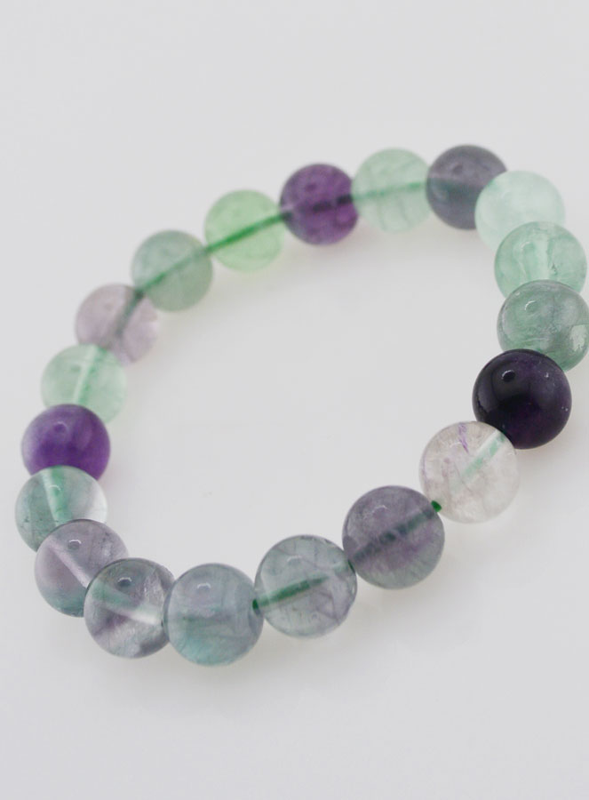 Bracelet en Pierre Naturelle de Fluorite AB - 10mm (pic 4)