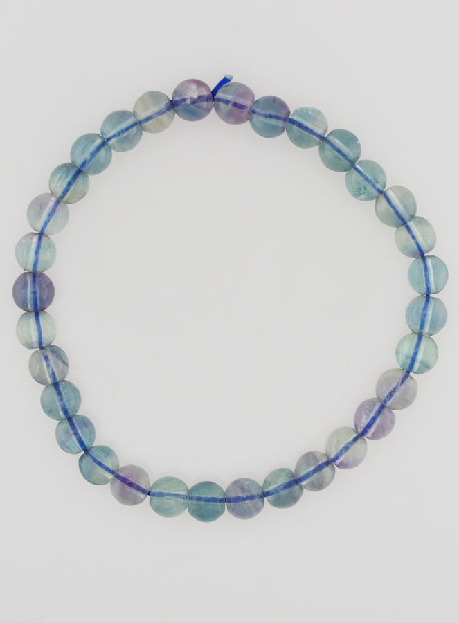 Bracelet en Pierre Naturelle de Fluorite Bleue AA - 6mm (pic 1)