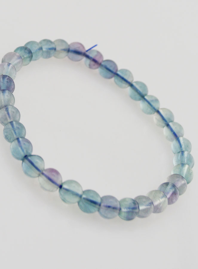 Bracelet en Pierre Naturelle de Fluorite Bleue AA - 6mm (pic 3)
