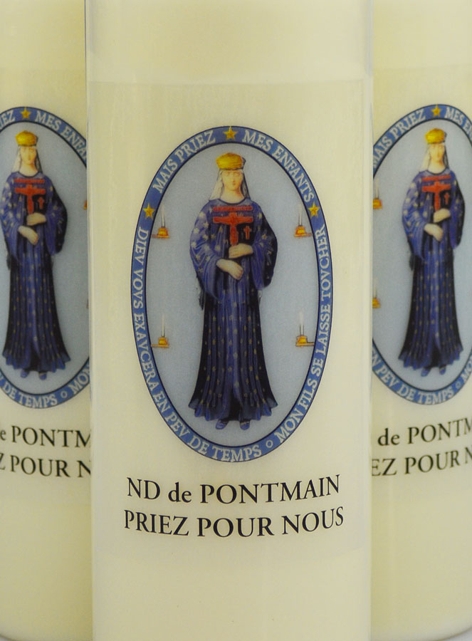 Lot de 3 Bougies de Neuvaine Notre Dame de Pontmain (pic 3)