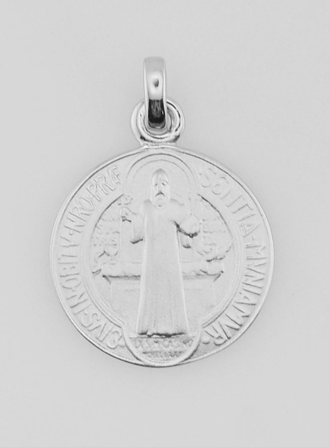 Médaille de Saint Benoît en Argent - 16mm (pic 1)