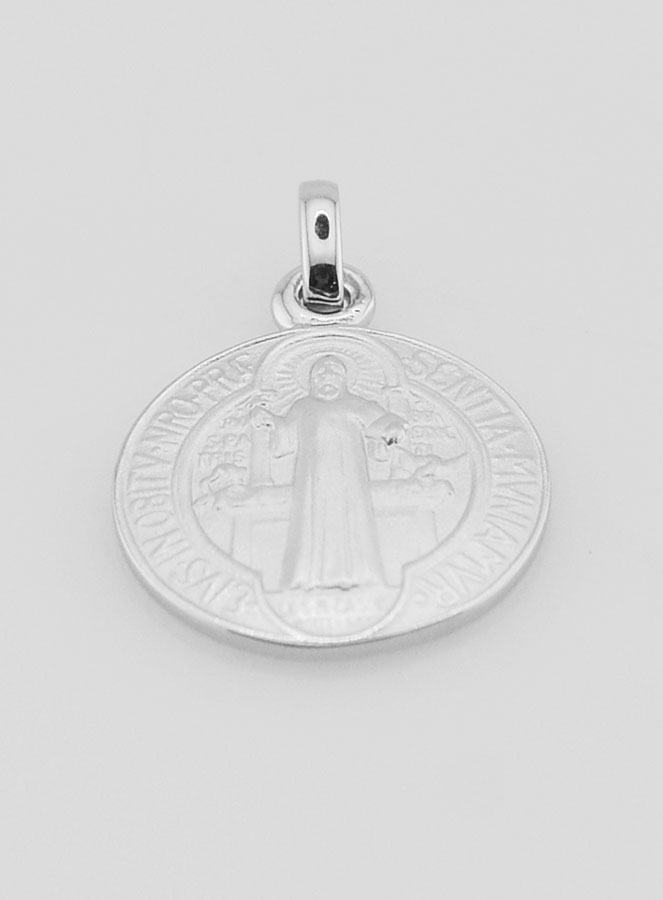 Médaille de Saint Benoît en Argent - 16mm (pic 4)
