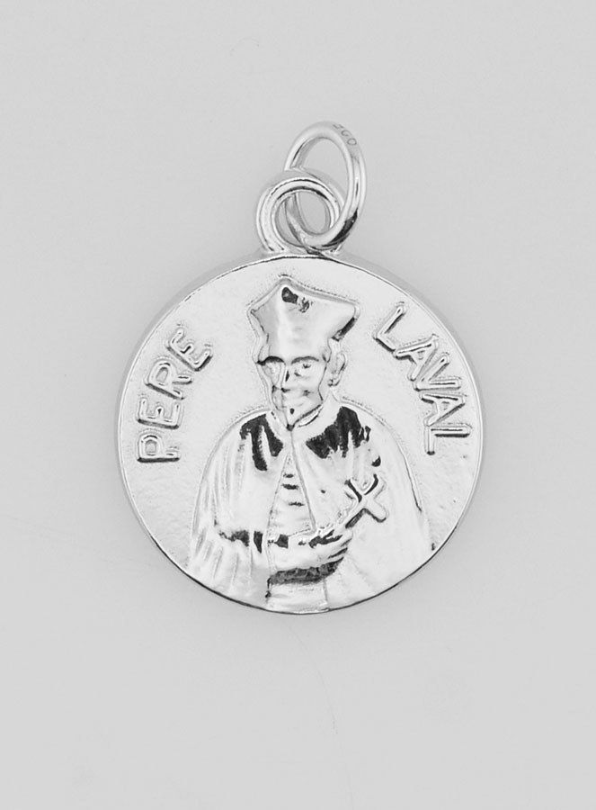 Médaille du Père Laval en Argent - 18mm (pic 1)