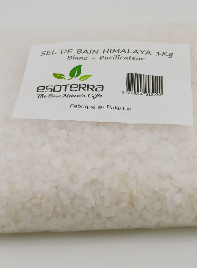 Sel de Bain Blanc de l'Himalaya - 1kg (pic 2)