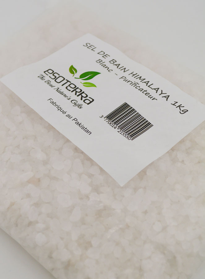 Sel de Bain Blanc de l'Himalaya - 1kg (pic 4)