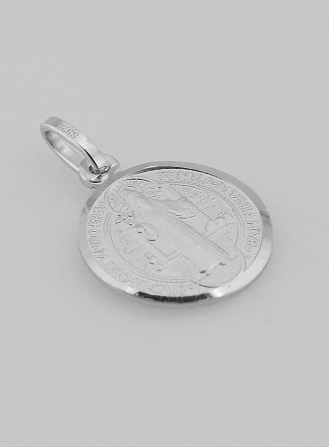 Médaille de Saint Benoît en Argent - 14mm (pic 4)