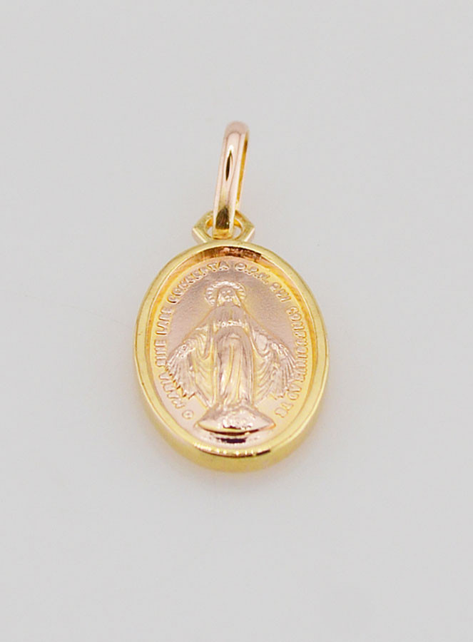 Médaille Miraculeuse Plaqué Or sur Base Argent - 13mm (pic 3)