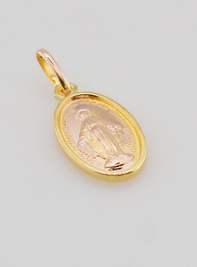 Médaille Miraculeuse Plaqué Or sur Base Argent - 13mm (pic 4)