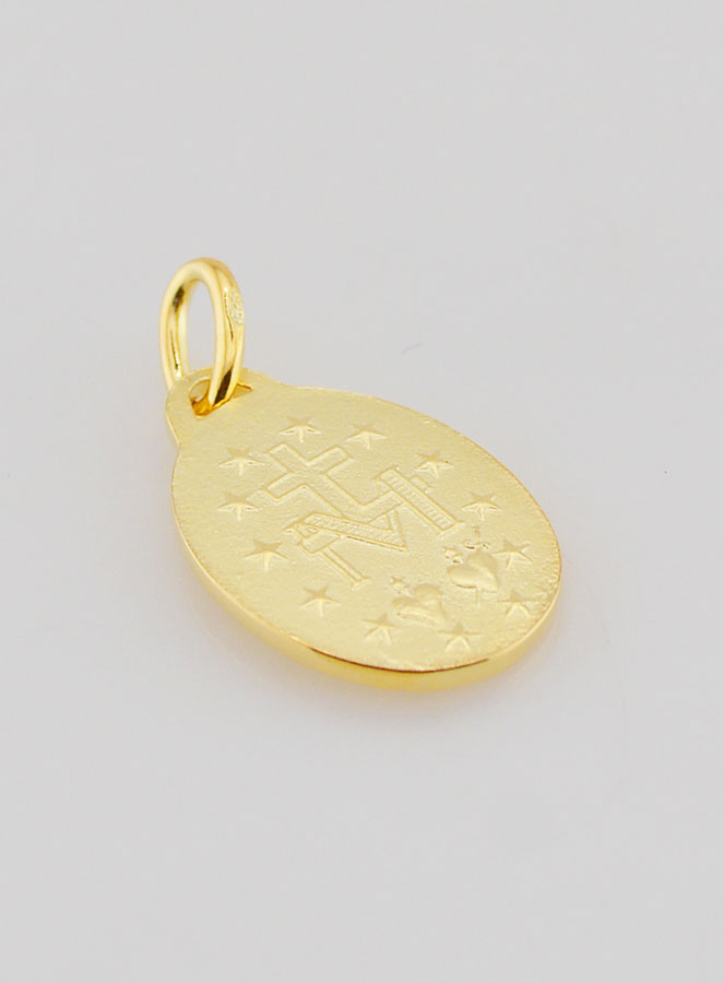 Médaille Miraculeuse Plaqué Or sur Base Argent - 16mm (pic 2)