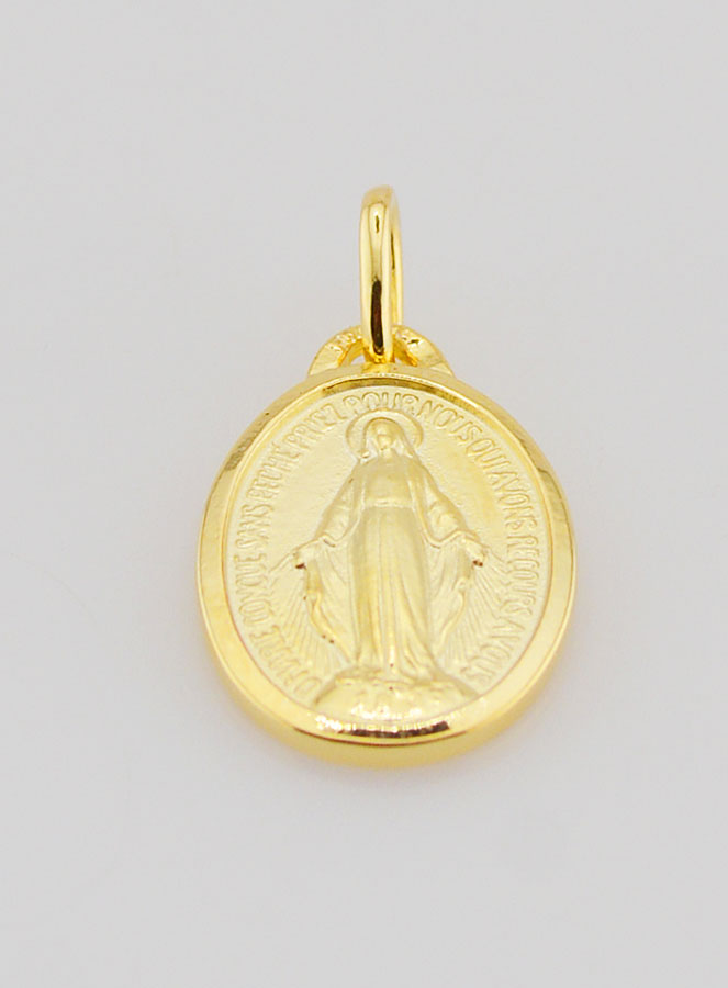 Médaille Miraculeuse Plaqué Or sur Base Argent - 16mm (pic 3)