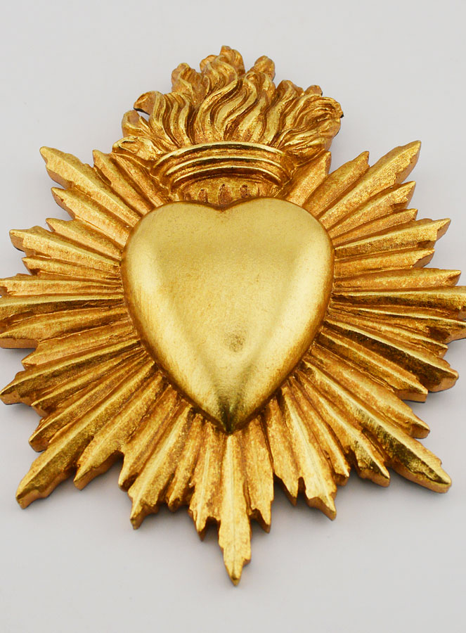 Ex Voto Mural Coeur Rayonnant - 17cm (pic 2)