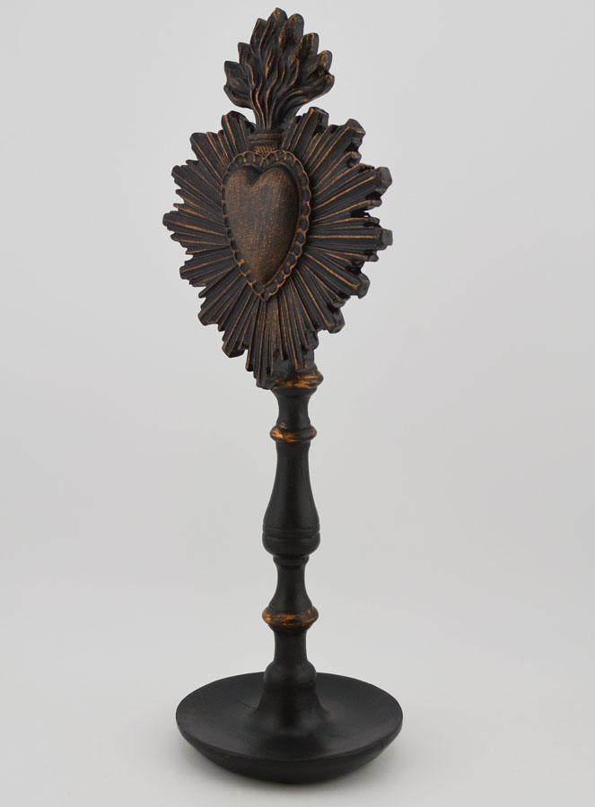 Ex Voto Sur Socle Noir & Bronze - 23cm (pic 2)