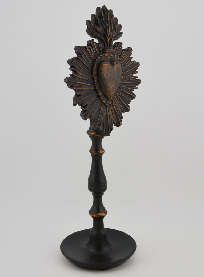 Ex Voto Sur Socle Noir & Bronze - 23cm (pic 3)