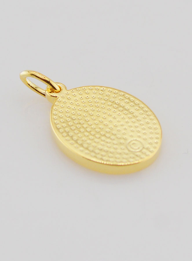 Médaille Plaqué Or  Sacré Coeur de Jésus - 19mm (pic 4)