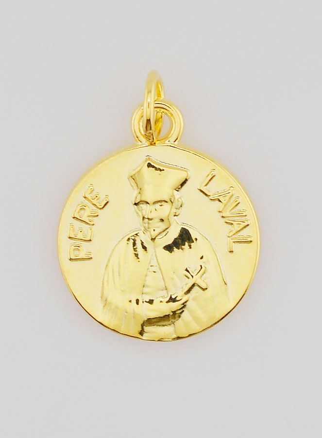 Médaille Plaqué Or Père Laval - 18mm (pic 1)