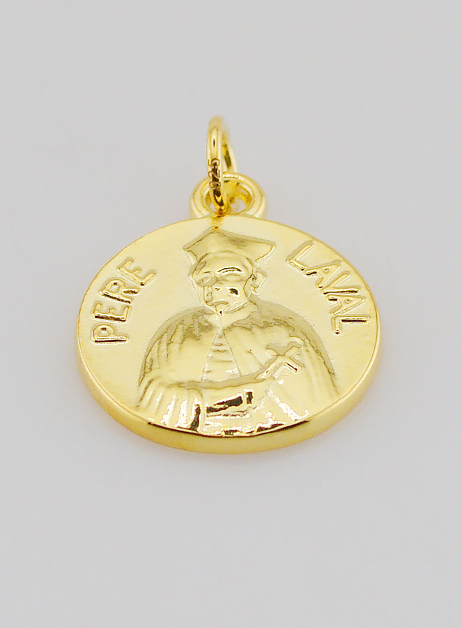 Médaille Plaqué Or Père Laval - 18mm (pic 2)