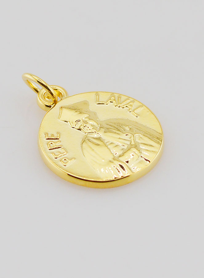 Médaille Plaqué Or Père Laval - 18mm (pic 3)