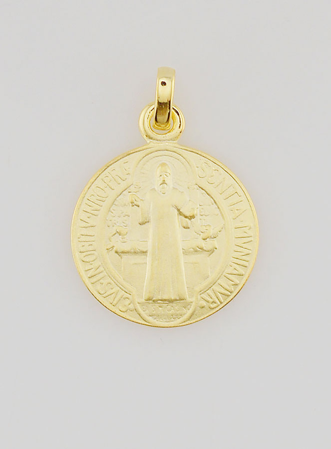 Médaille Plaqué Or Saint Benoît - 16mm (pic 1)
